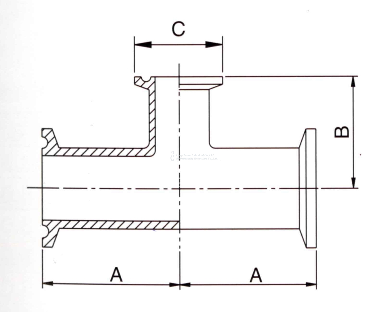 3a-7rmp(9rmp) Reducing Tee & Cross Clamp Type