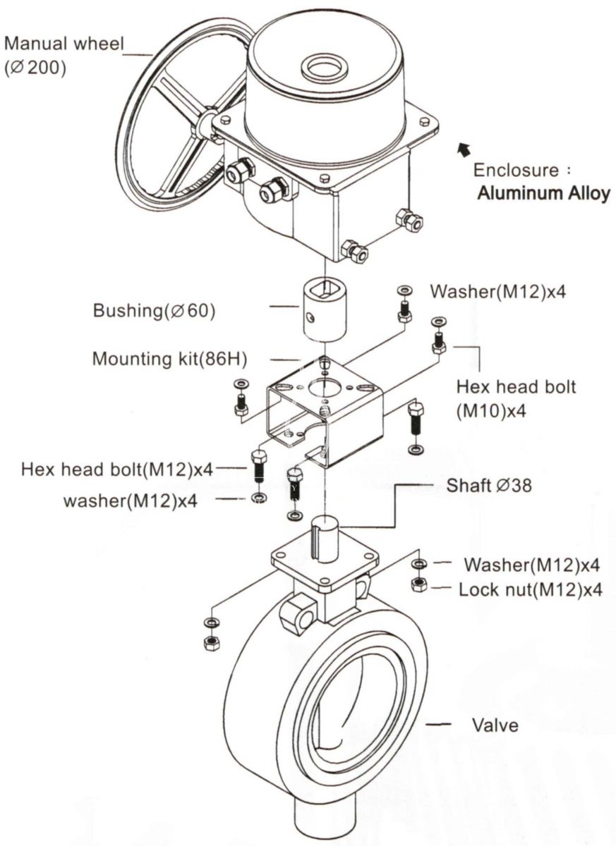 UM-8 Series with Mounting Kits drawing