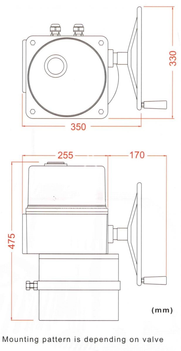 UM-12 Series with Mounting Kits drawing